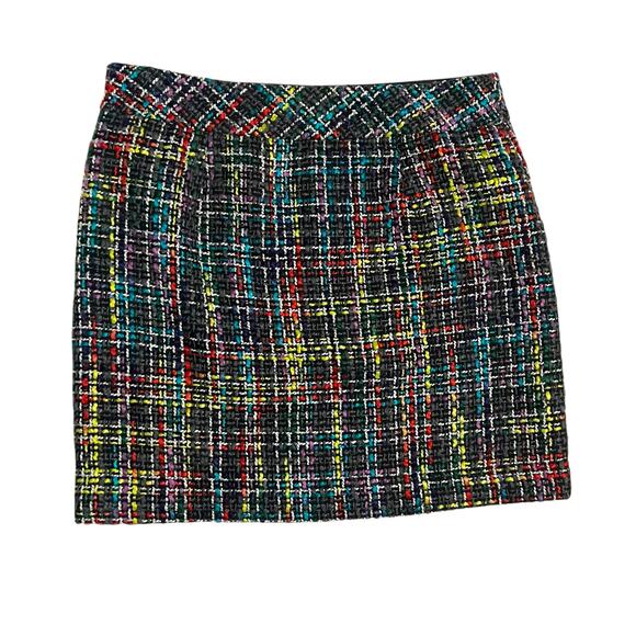 Ann Taylor Loft Tweed Black Colorful Mini Straight Pencil Skirt Size 6 - Picture 8 of 9